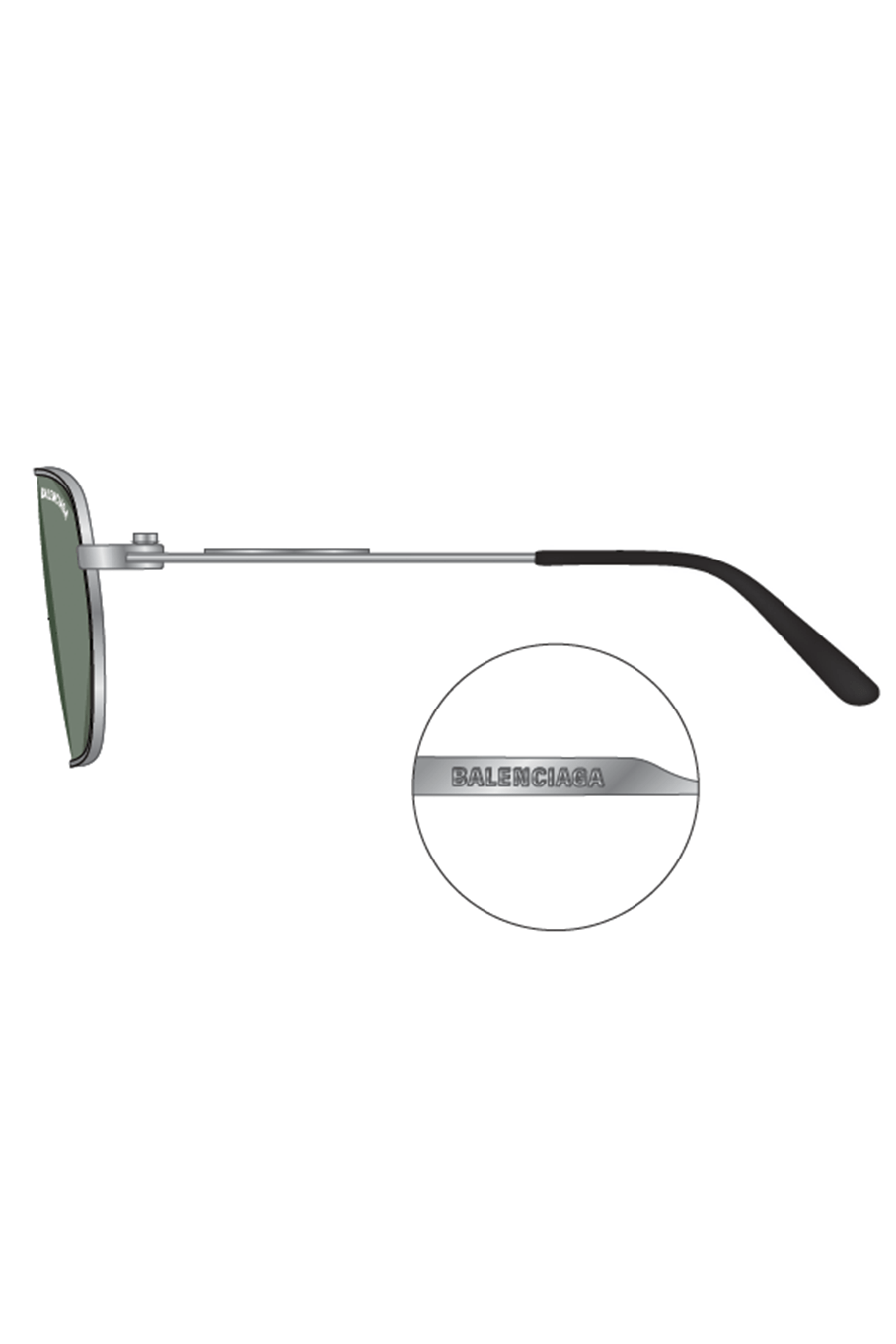 BALENCIAGA-Wire Rim Square Sunglasses-RUTHENIU