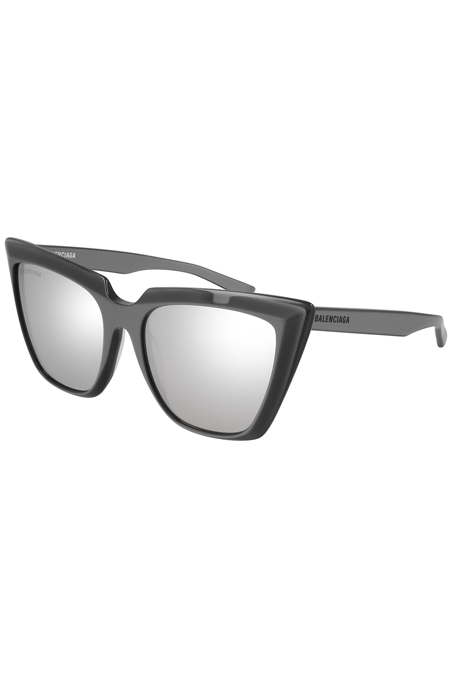 BALENCIAGA-Cat Eye Sunglasses - Silver-SILVER
