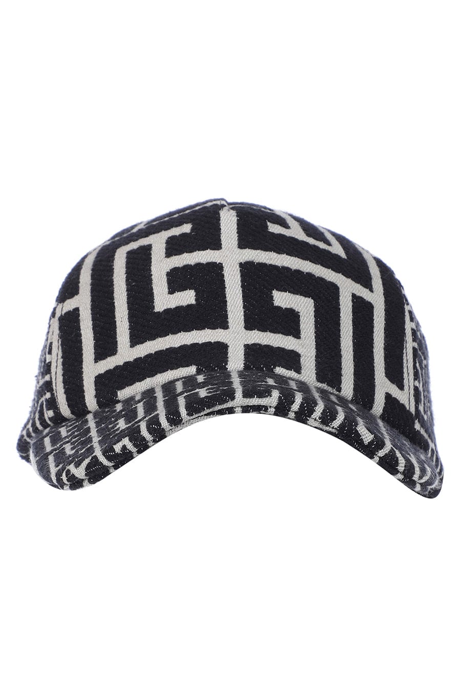 BALMAIN-Mix Monogram Jacquard Cap-IVR/NOIR