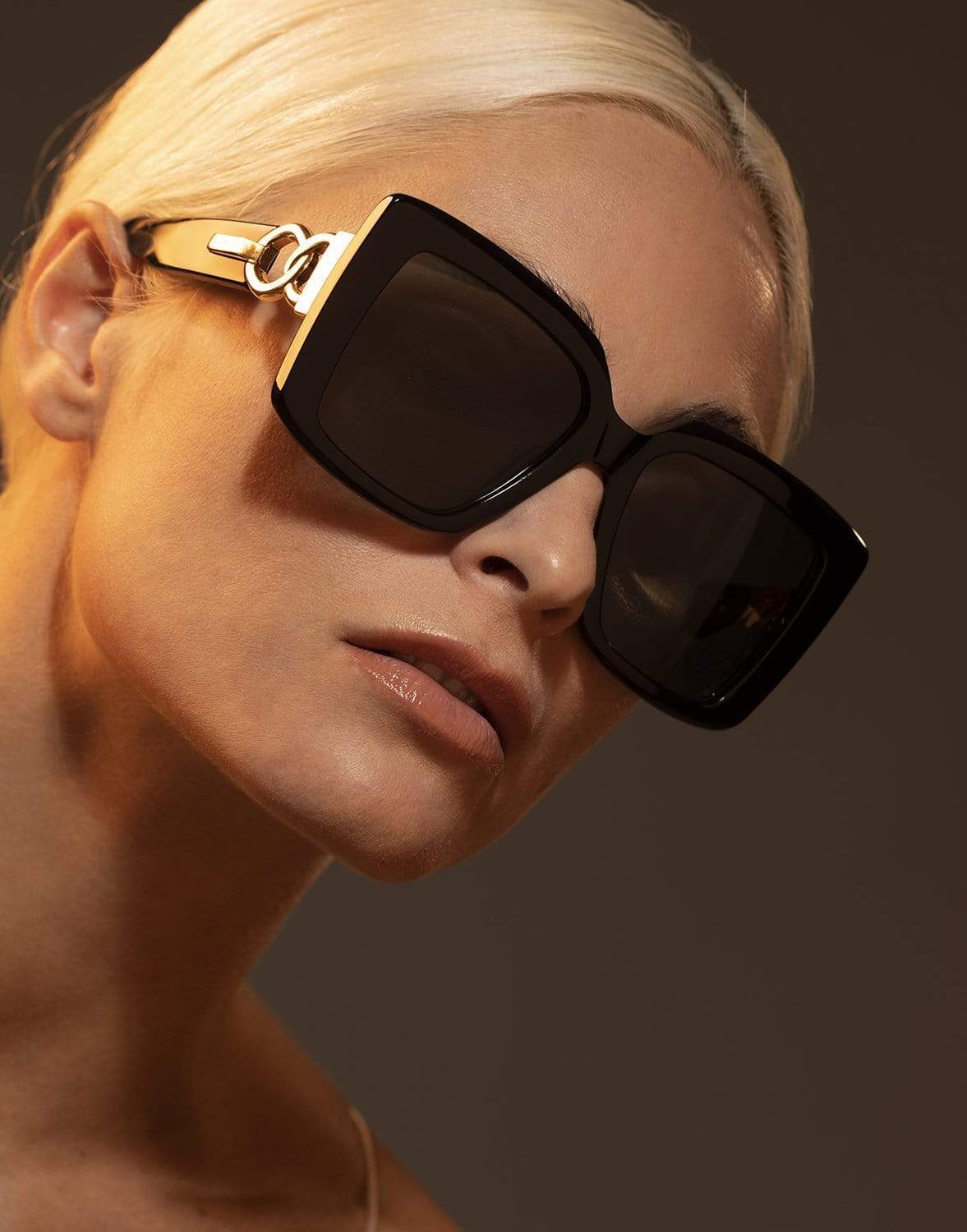 BALMAIN-Black & Gold Armour Sunglasses-BLK/GLD
