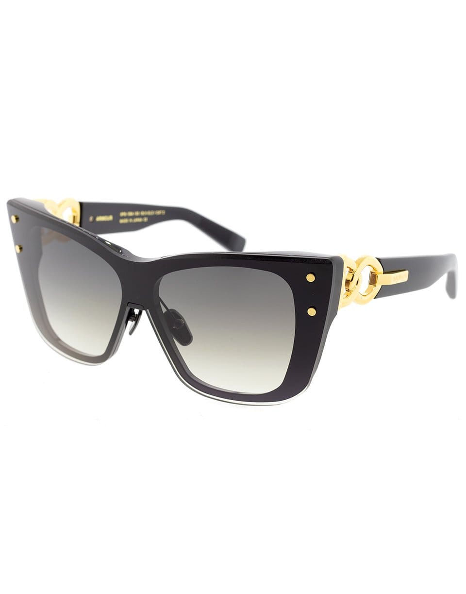 BALMAIN-Black & Gold Armour Sunglasses-BLK/GLD