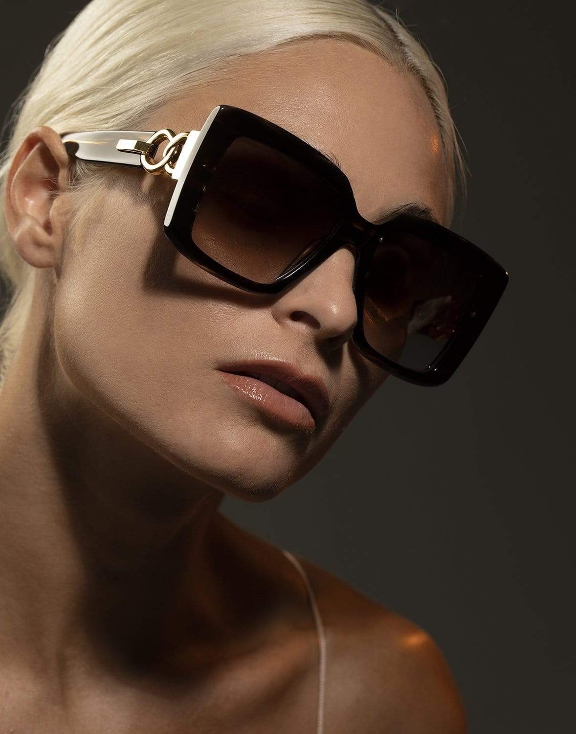 BALMAIN-La Royale Dark Brown Sunglasses-BRN/GOLD