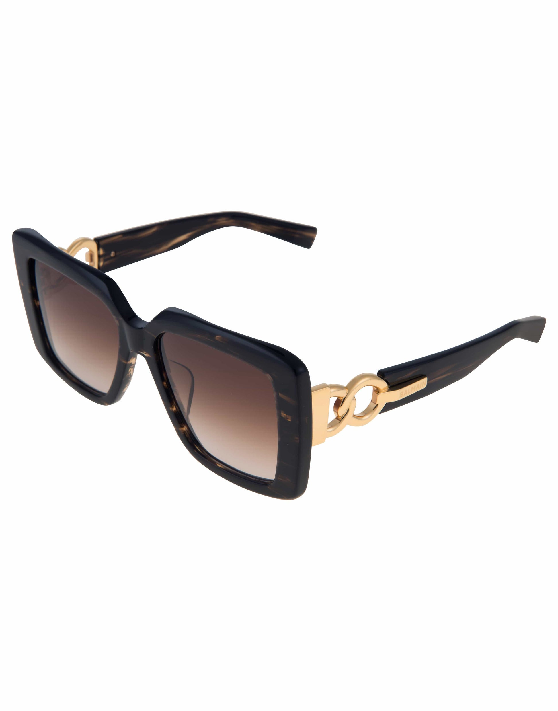 BALMAIN-La Royale Dark Brown Sunglasses-BRN/GOLD
