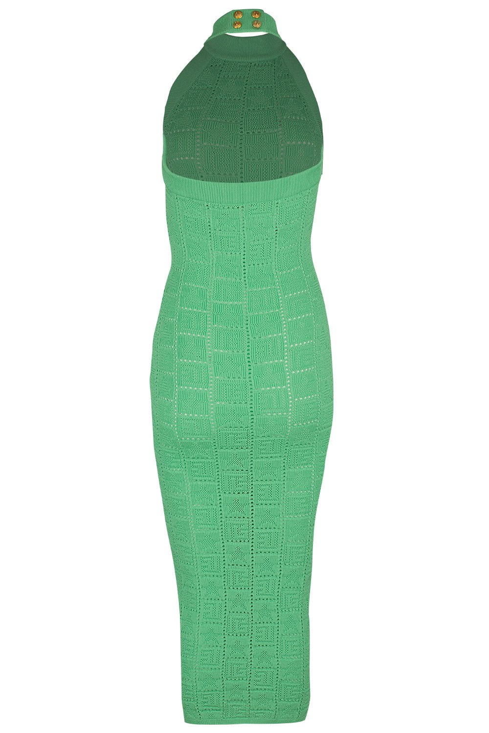 BALMAIN-Monogram Knit Dress-VERTDEAU