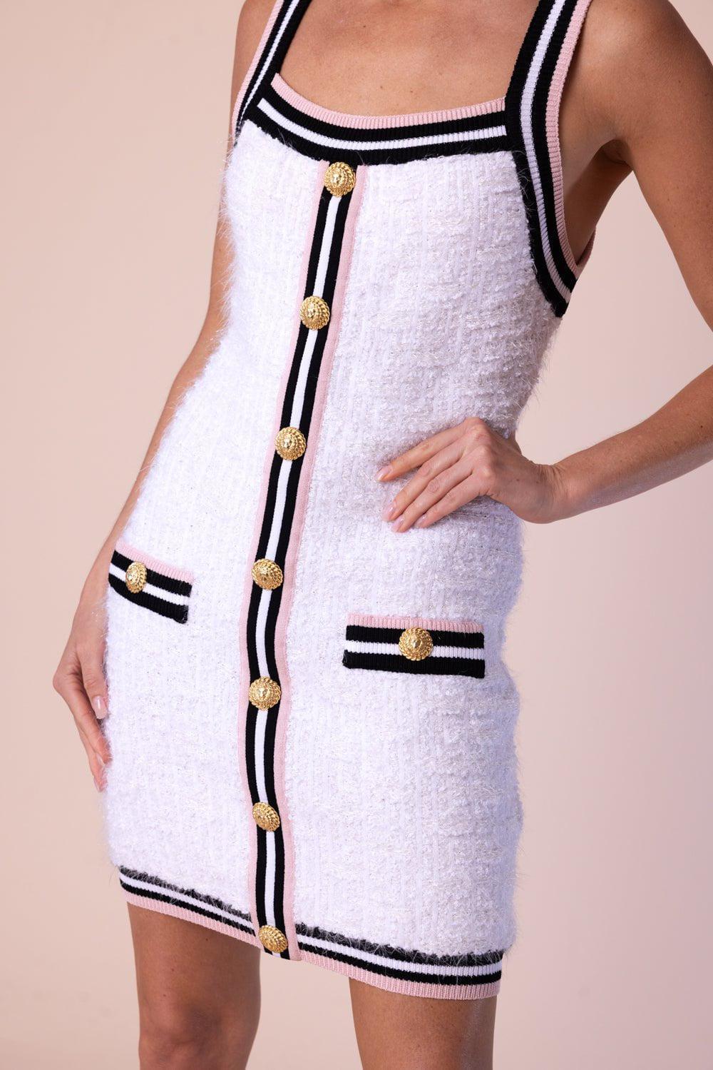 BALMAIN-Monogram Mini Dress-