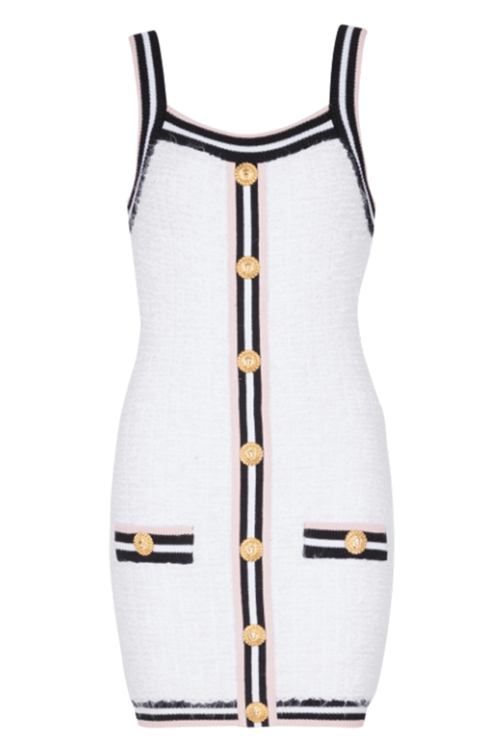 BALMAIN-Monogram Mini Dress-