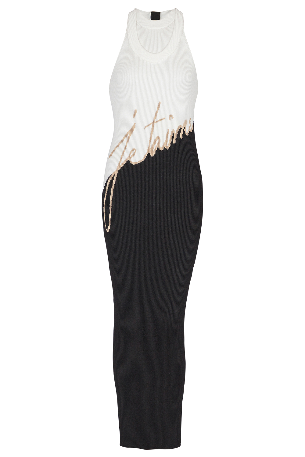 SLEEVELESS HANDWRITING DRESS-NOINUBLN-36-CLOTHINGDRESSCOCKTAIL-BALMAIN