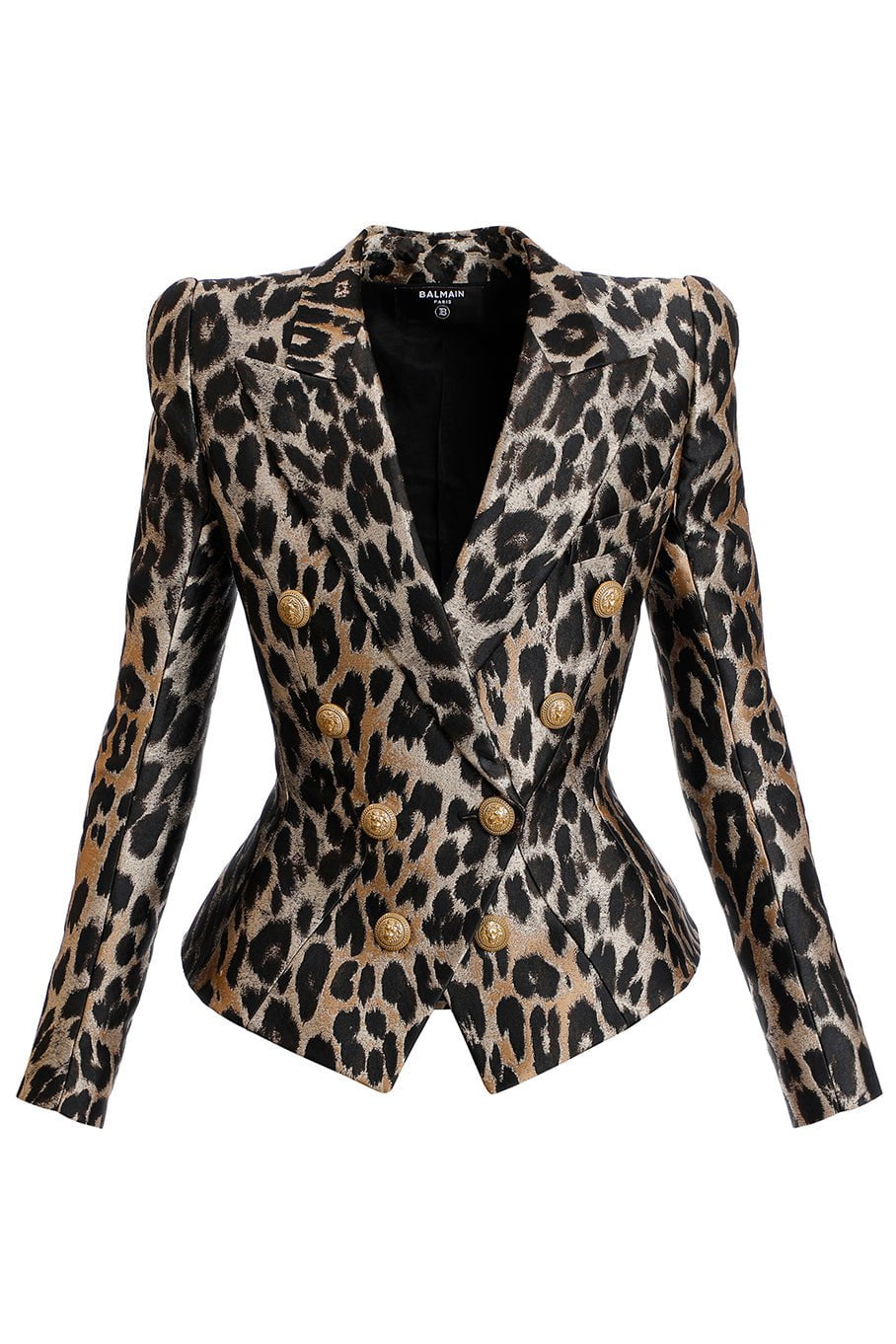 BALMAIN-Eight Button Jacket - Leopard-