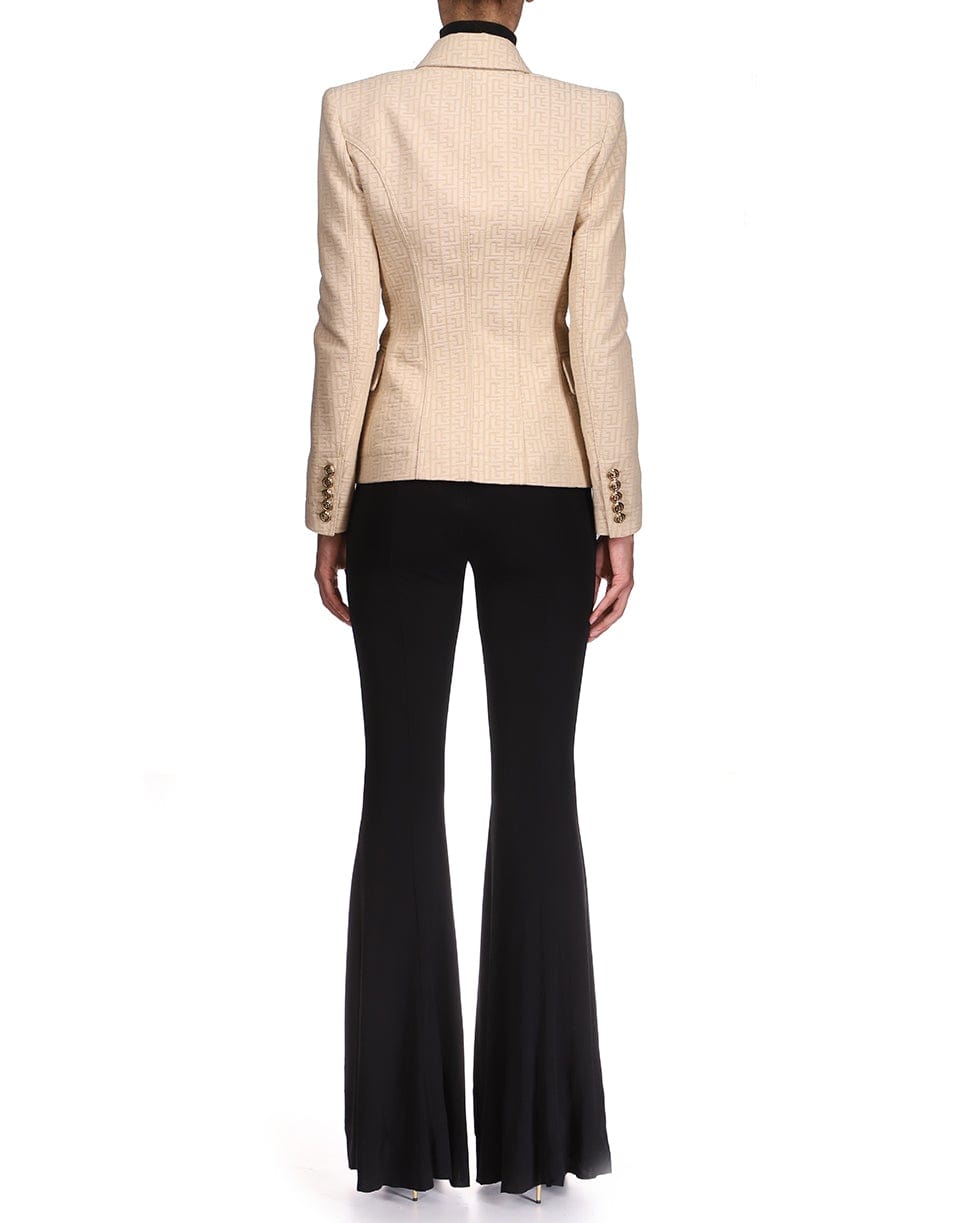 BALMAIN-Monogram Jacquard 6 Button Jacket-