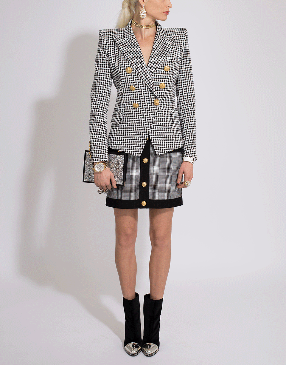 BALMAIN-Houndstooth Jacket-