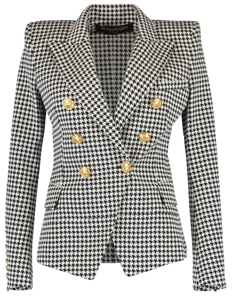 BALMAIN-Houndstooth Jacket-