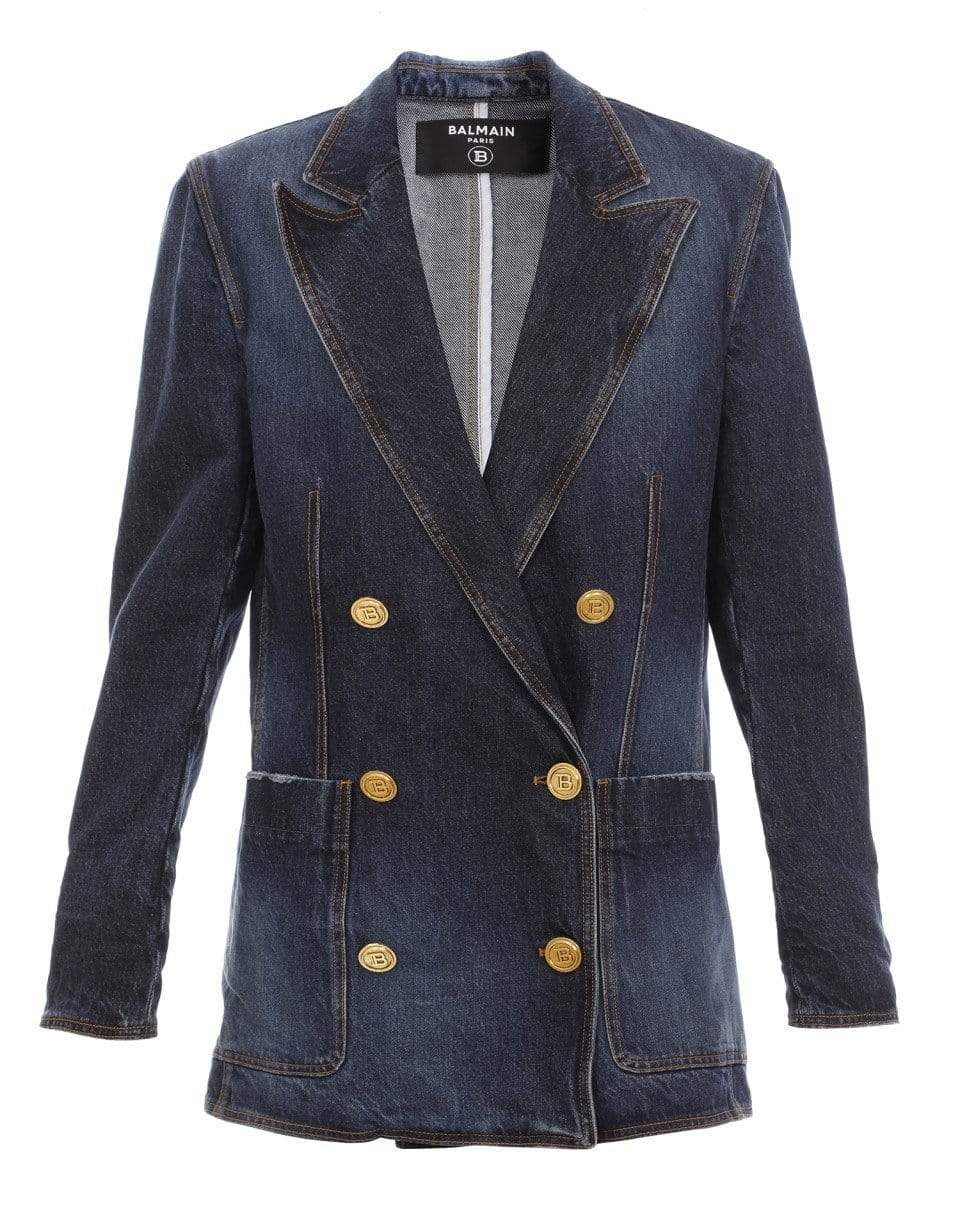 BALMAIN-6 Button Denim Boyfriend Jacket-