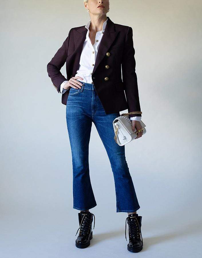 BALMAIN-Six Button Grain De Poudre Jacket-