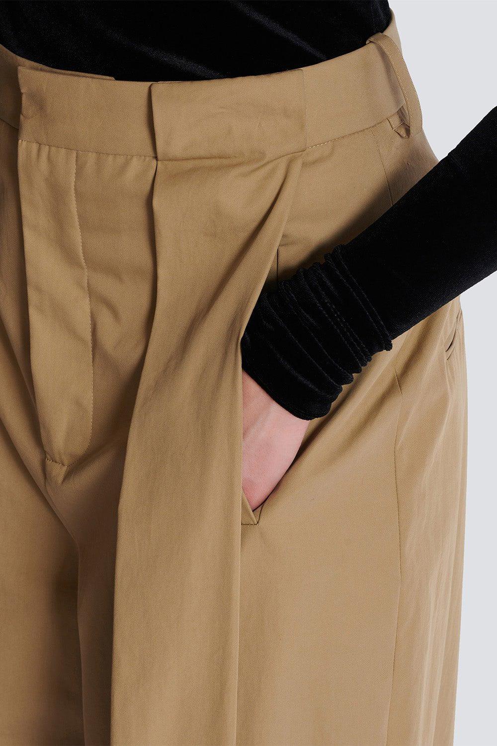 BALMAIN-Pleated Loose Pant-BEIGE