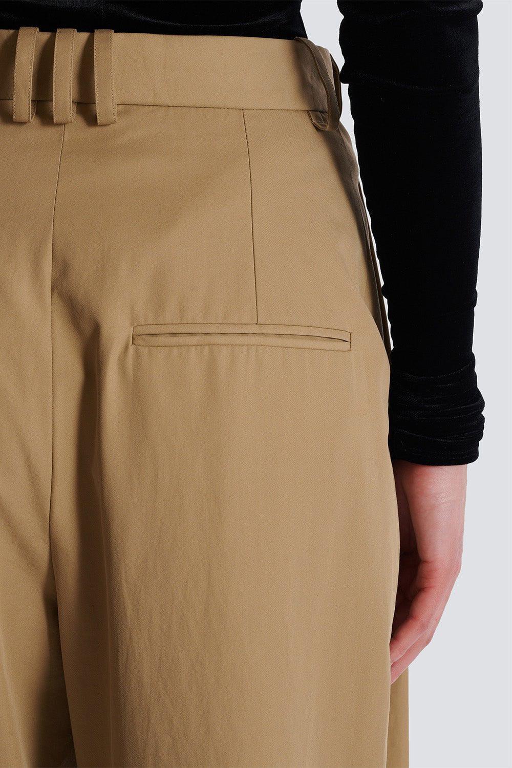 BALMAIN-Pleated Loose Pant-BEIGE