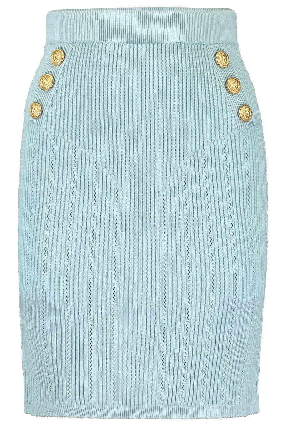 BALMAIN-High Waisted 6 Button Skirt-