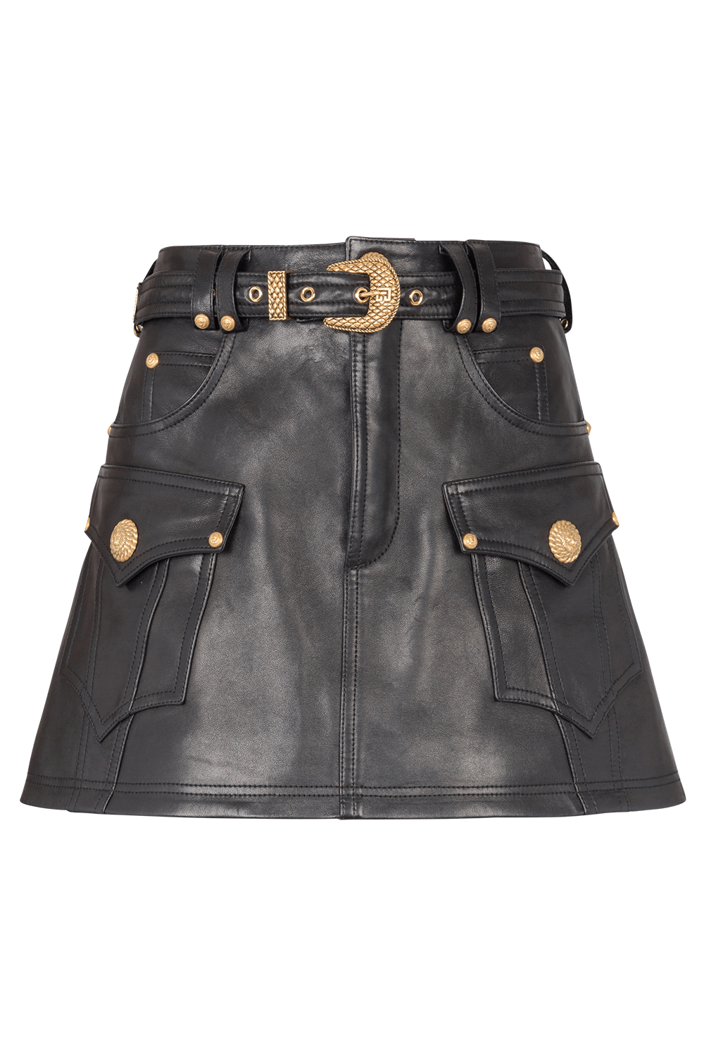 BALMAIN-Western A-Line Skirt-
