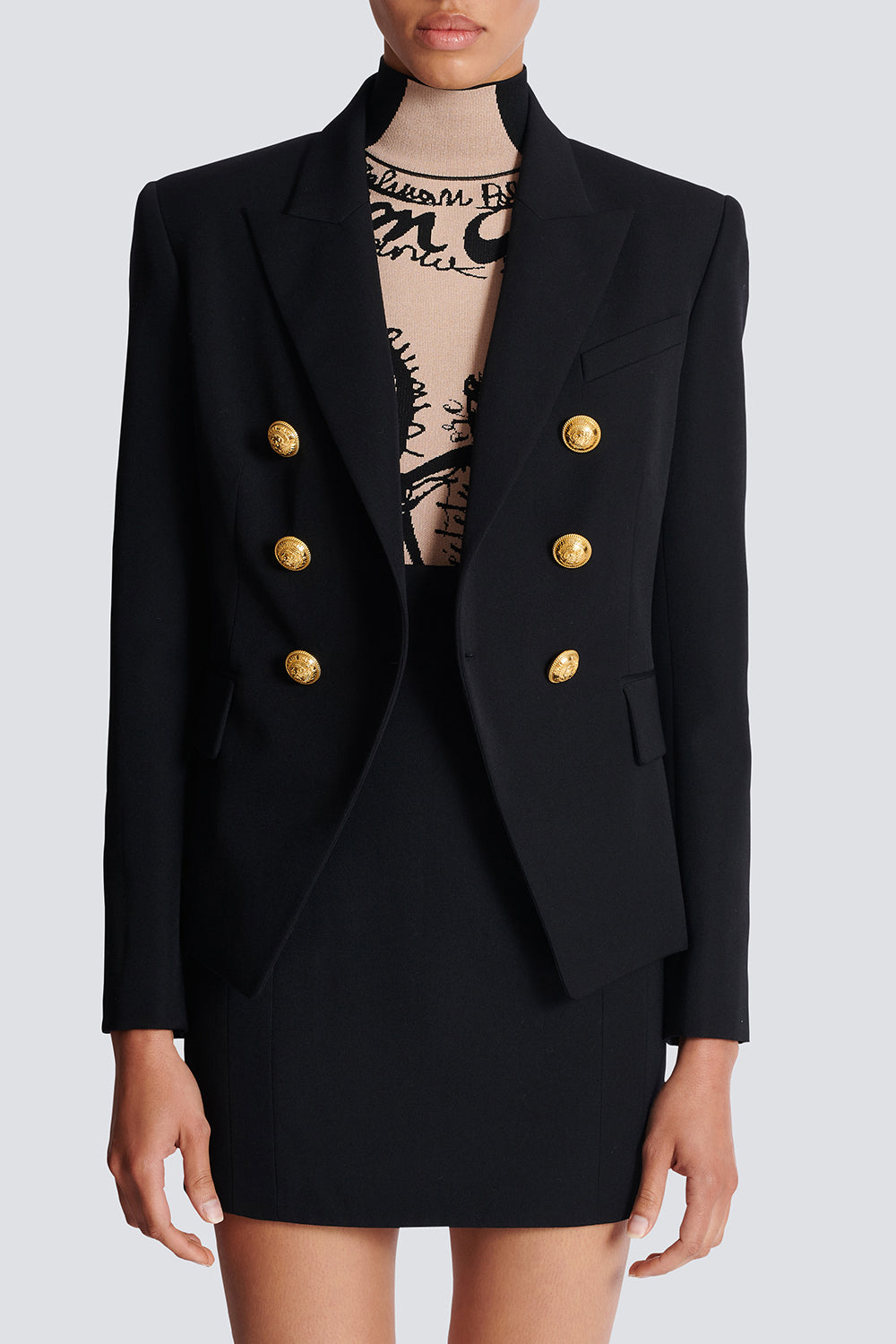 DOUBLE-BREASTED JACKET - NOIR-NOIR-36-CLOTHINGSPECIALPOP UP-BALMAIN