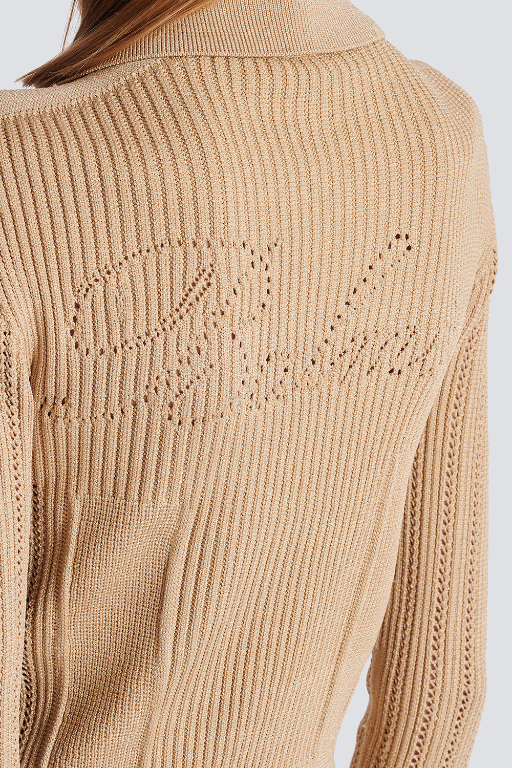 CROPPED RIBBED CARDIGAN-NUDE-34-CLOTHINGSPECIALPOP UP-BALMAIN