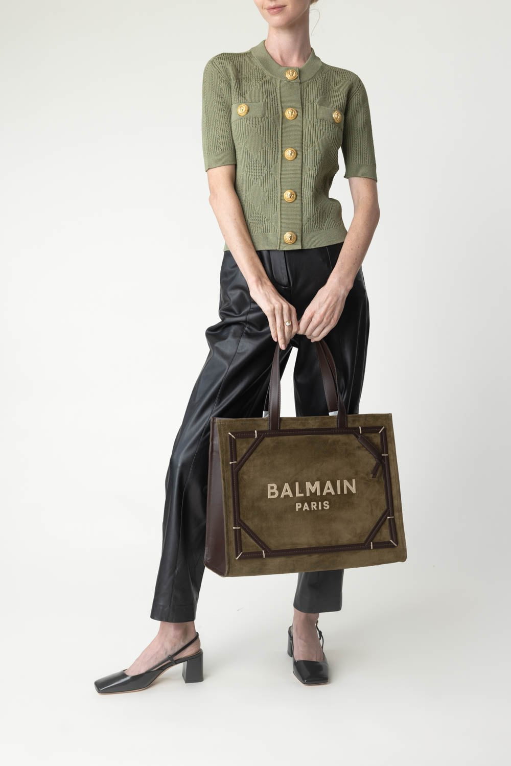 BALMAIN-Short Sleeve Two Pocket Cardigan-