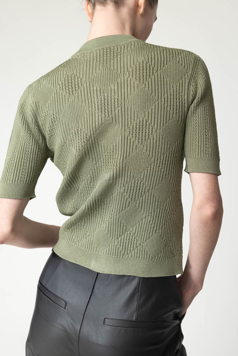 BALMAIN-Short Sleeve Two Pocket Cardigan-