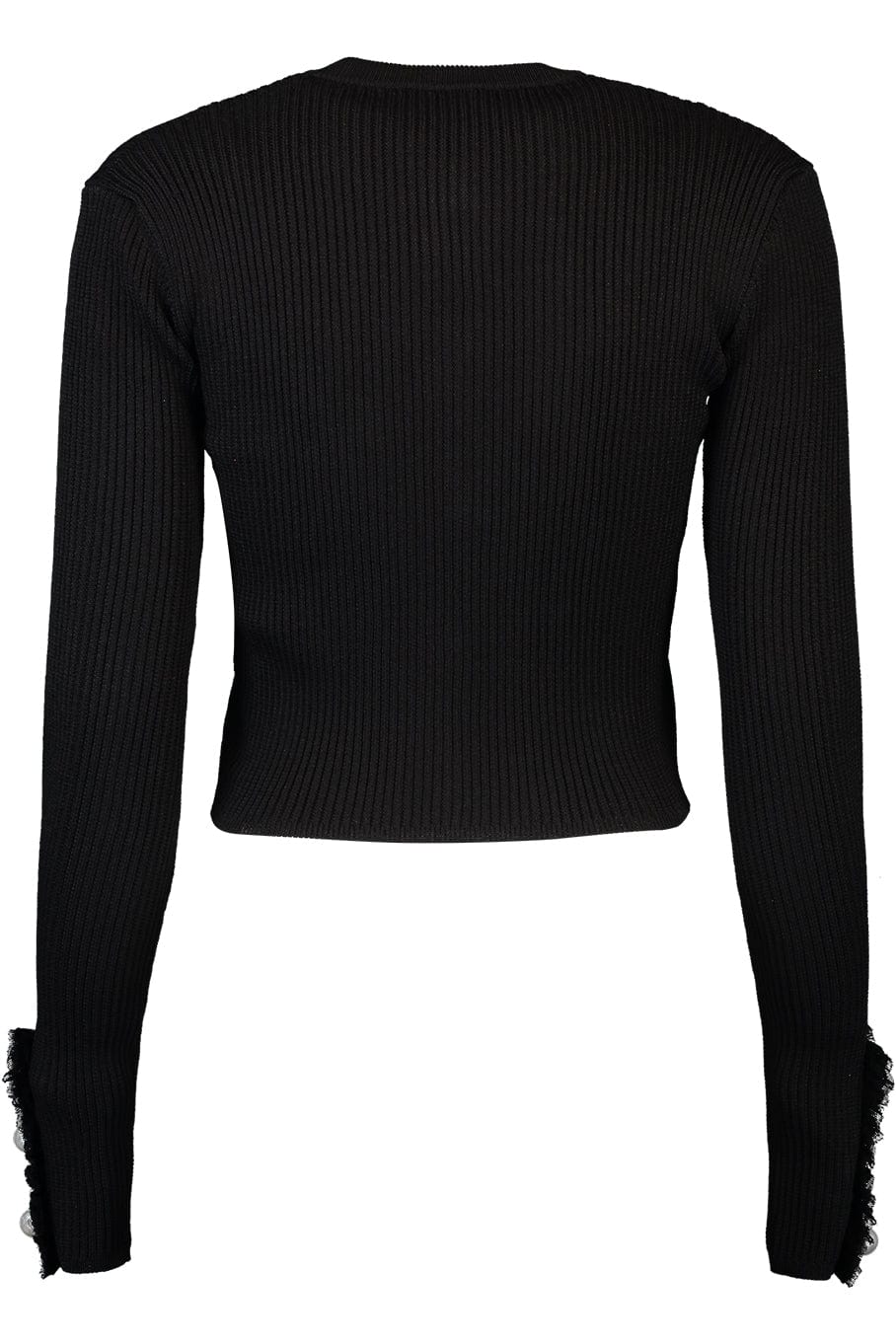 BALMAIN-Pearl Embroidered Crop Cardigan-