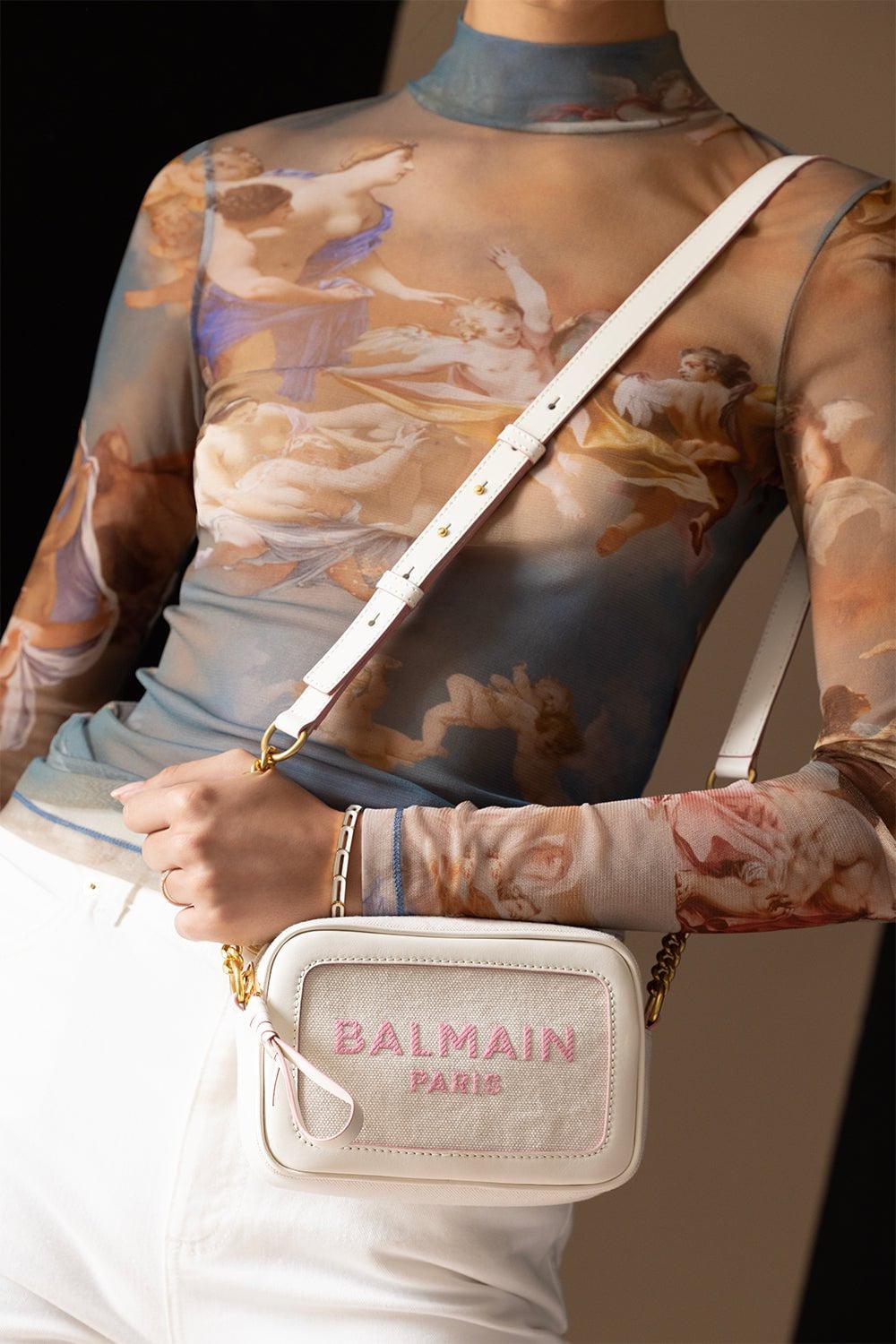 BALMAIN-Long Sleeve Tulle Top-