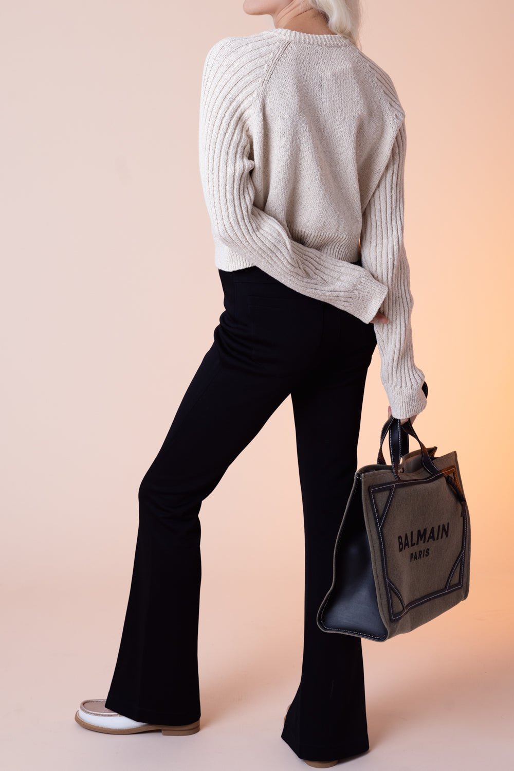 BALMAIN-Four Button Cropped Pullover-