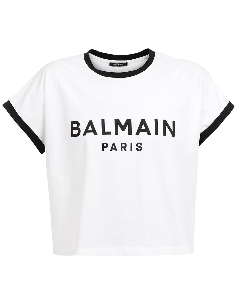 BALMAIN-Cropped Balmain T-Shirt-