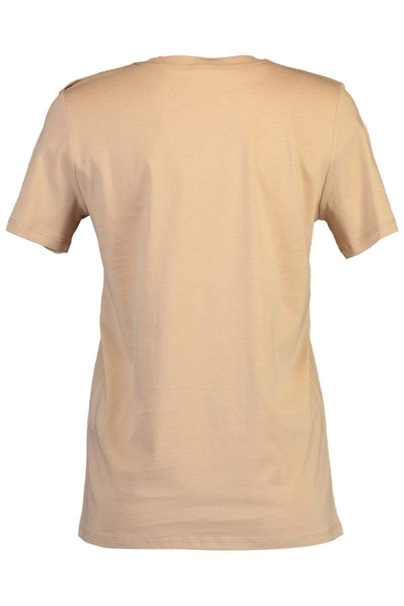 BALMAIN-Short Sleeve 3 Button Printed Balmain T Shirt-