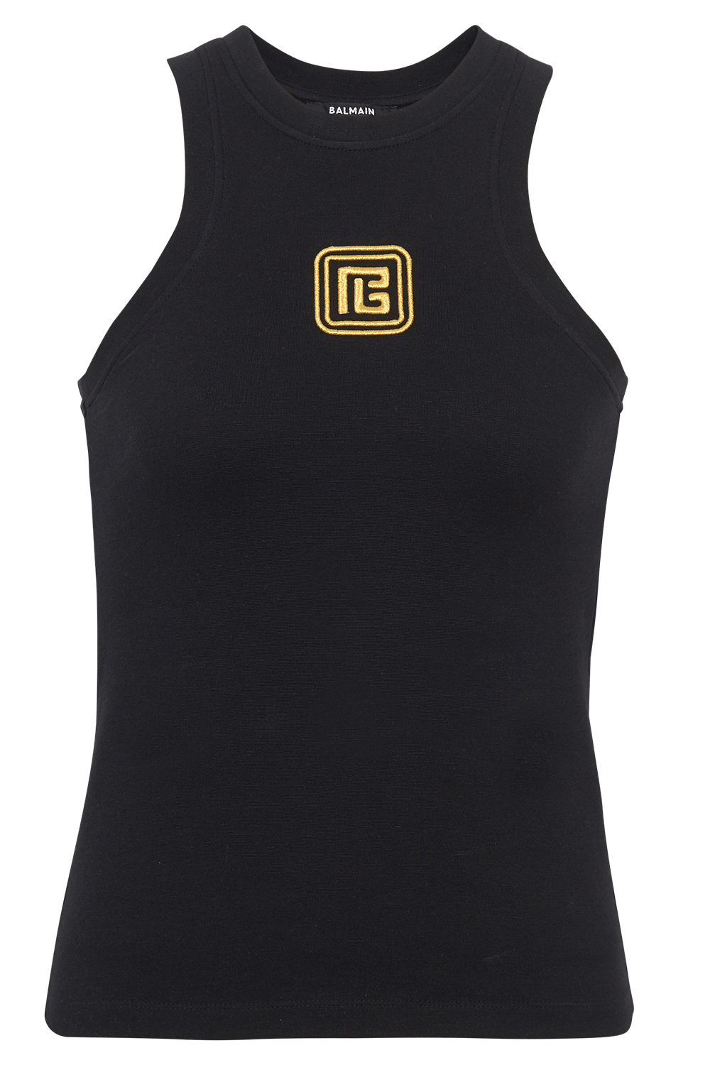 BALMAIN-Embroidered Tank Top-