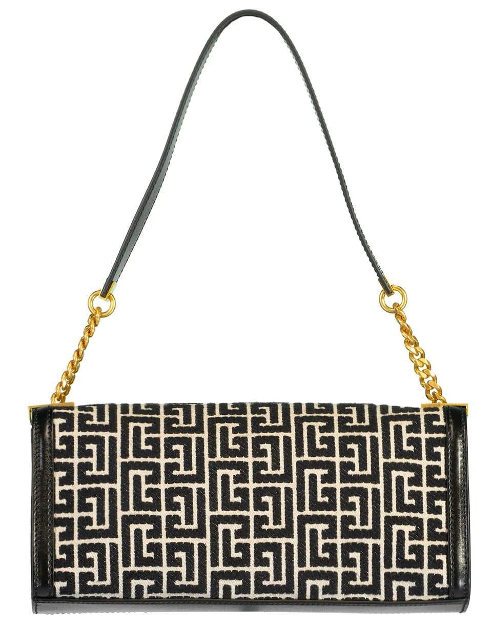 BALMAIN-1945 Day Clutch-Monogram Jacquard Bag-IVOIRE