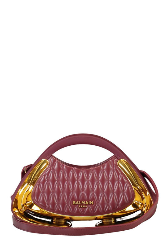 Jolie Madame Small Bag - Bordeaux Gold-RED-HANDBAGCLUTCHES-BALMAIN