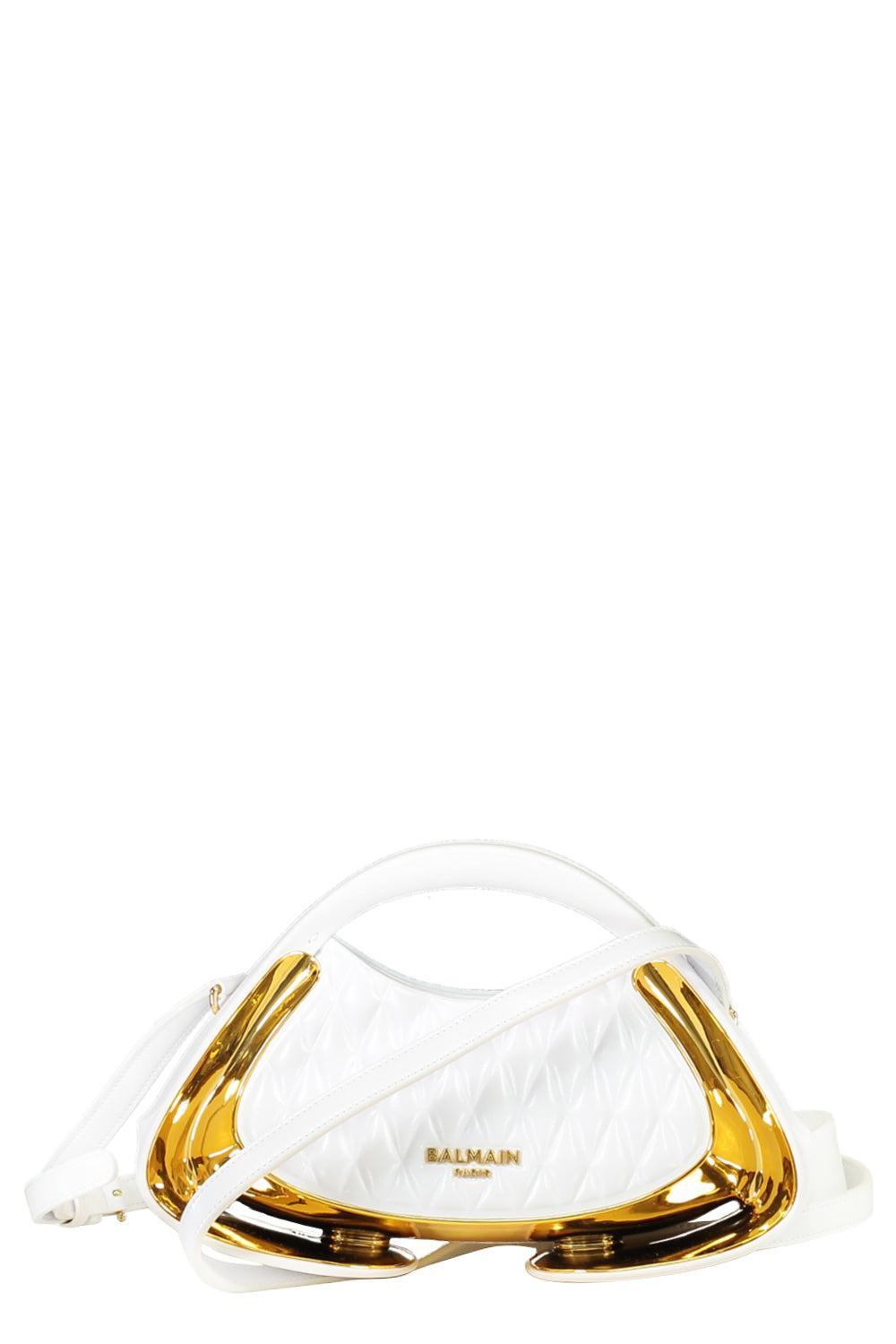Jolie Madame Small Bag - White Gold-WHITE-HANDBAGCLUTCHES-BALMAIN