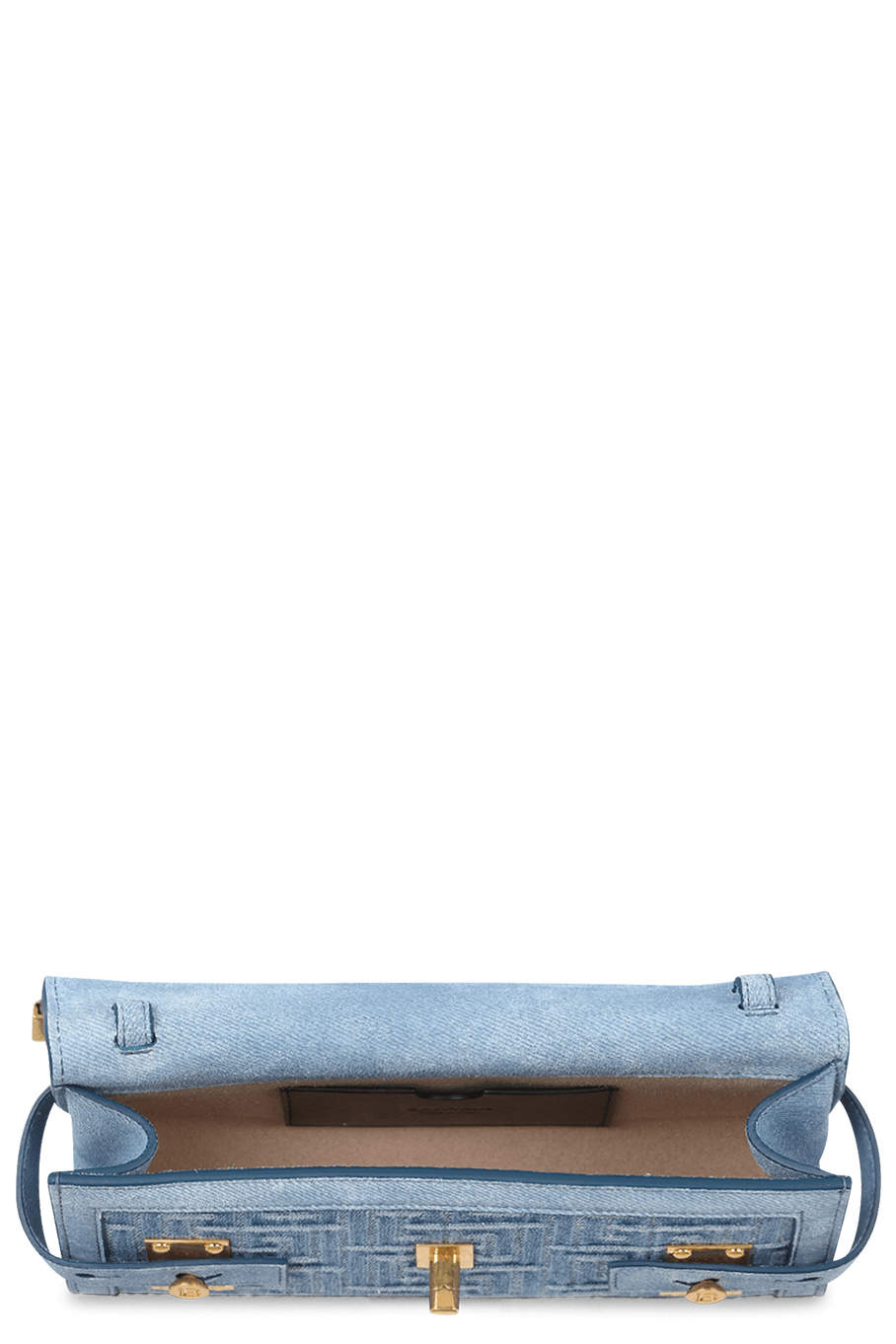 BALMAIN-Bbuzz 23 Clutch - Blue-BLEU