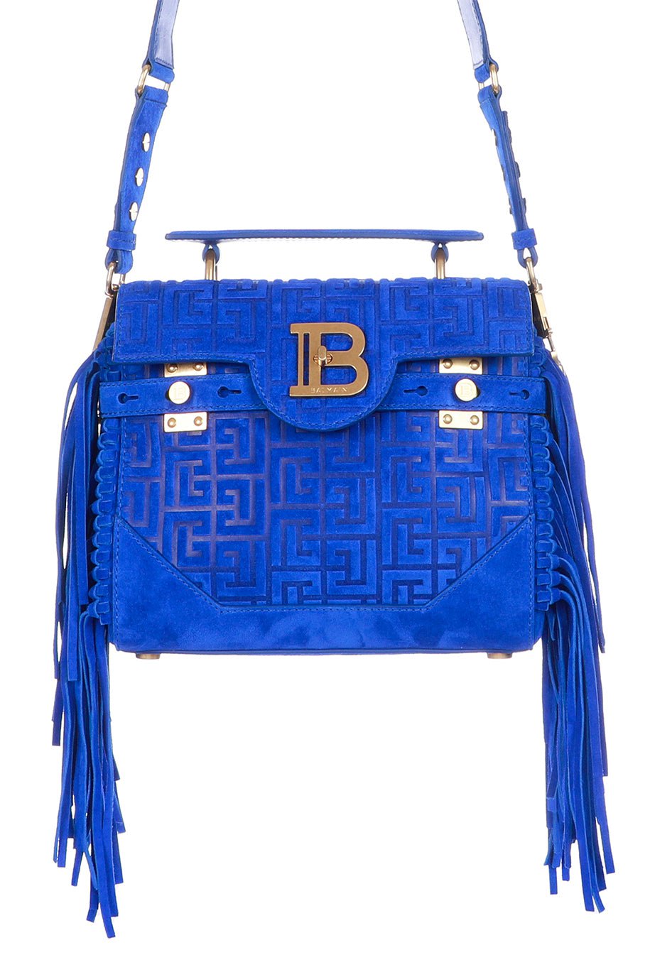 BALMAIN-BBuzz 23 Fringe Bag-BLEUELEC