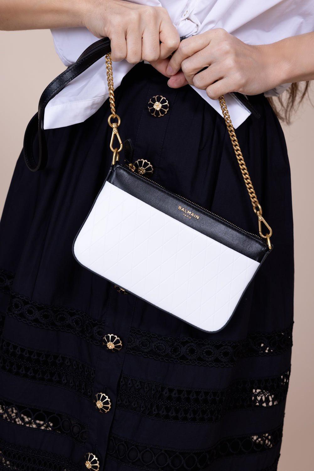 BALMAIN-1945 Mini Bag-BLNC/NOI