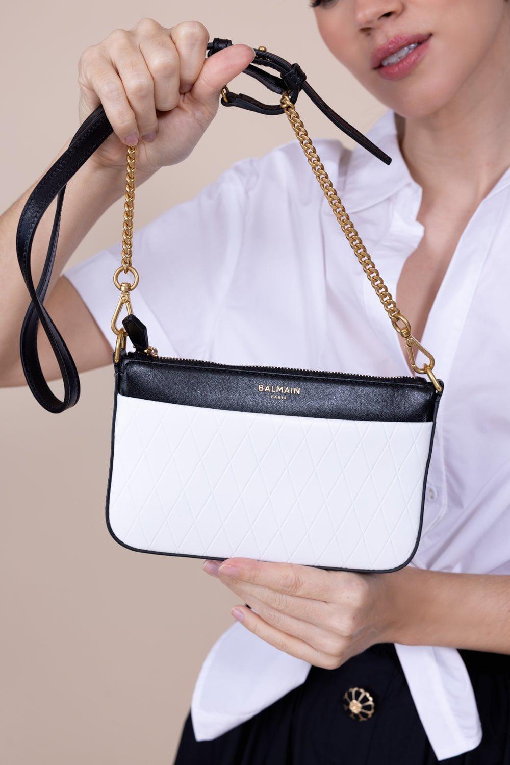 BALMAIN-1945 Mini Bag-BLNC/NOI