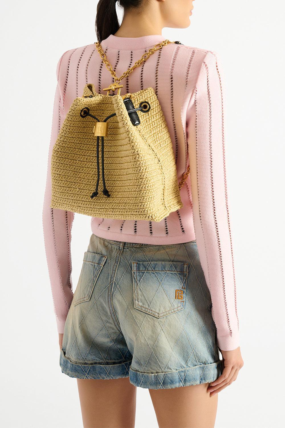 Pulse Backpack - Natural-BROWN-HANDBAGSHOULDER-BALMAIN