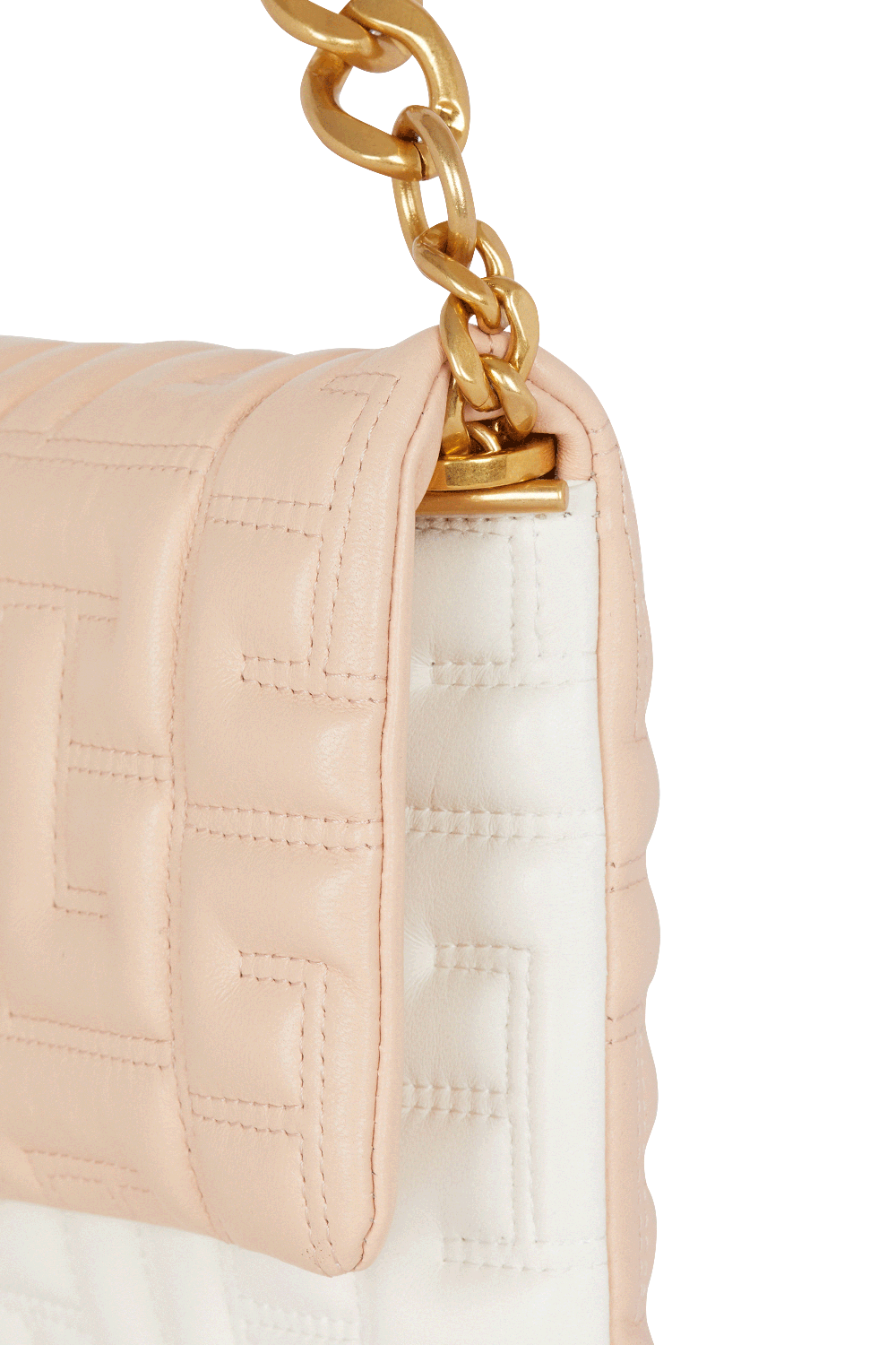 BALMAIN-1945 Clutch - Nude Rose-CREAM/NUDE ROSE