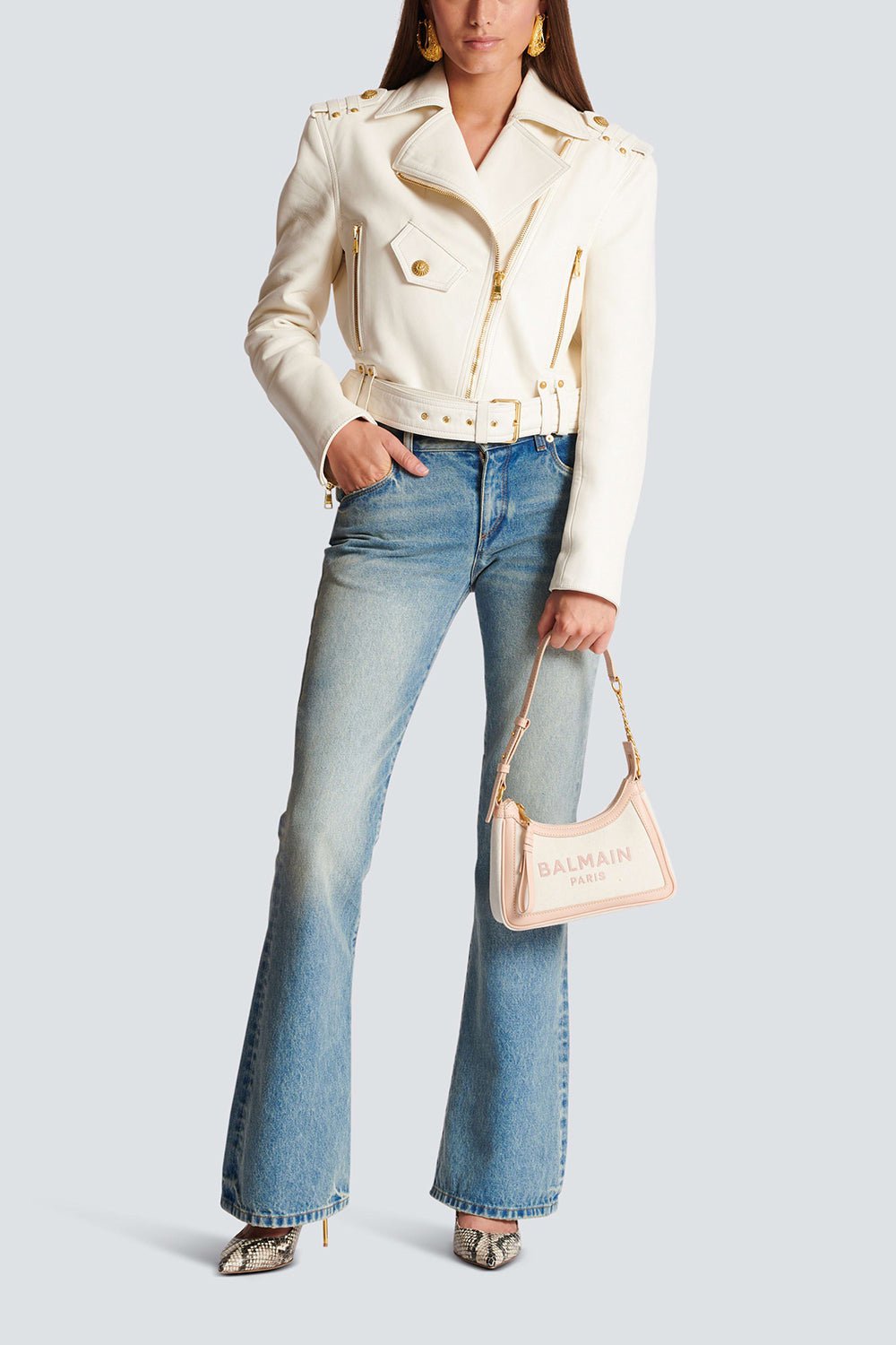 B-Army Shoulder Bag - Nude Rose | BALMAIN – Marissa Collections
