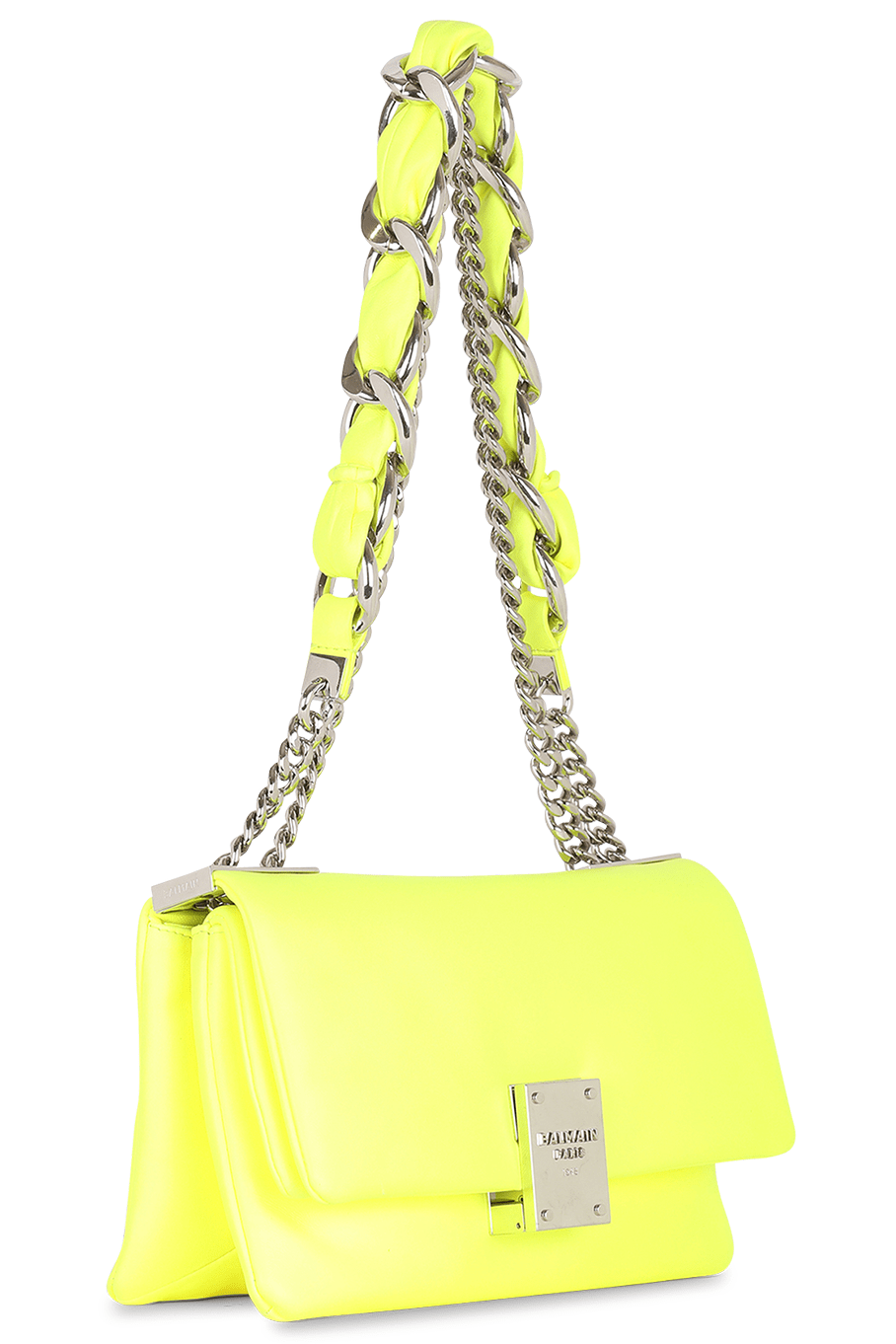 BALMAIN-1945 Bag Small - Jaune-JAUNFLUO