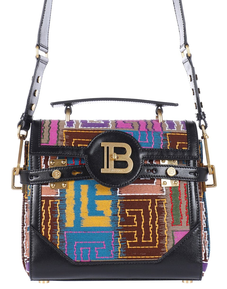 BALMAIN-Monogram needlepoint B-Buzz 23 Bag-MULTI