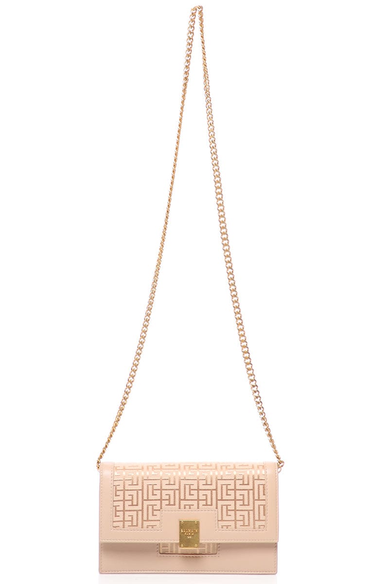 BALMAIN-1945 Mini Bag Monogram - Beige-OAP BEIGE