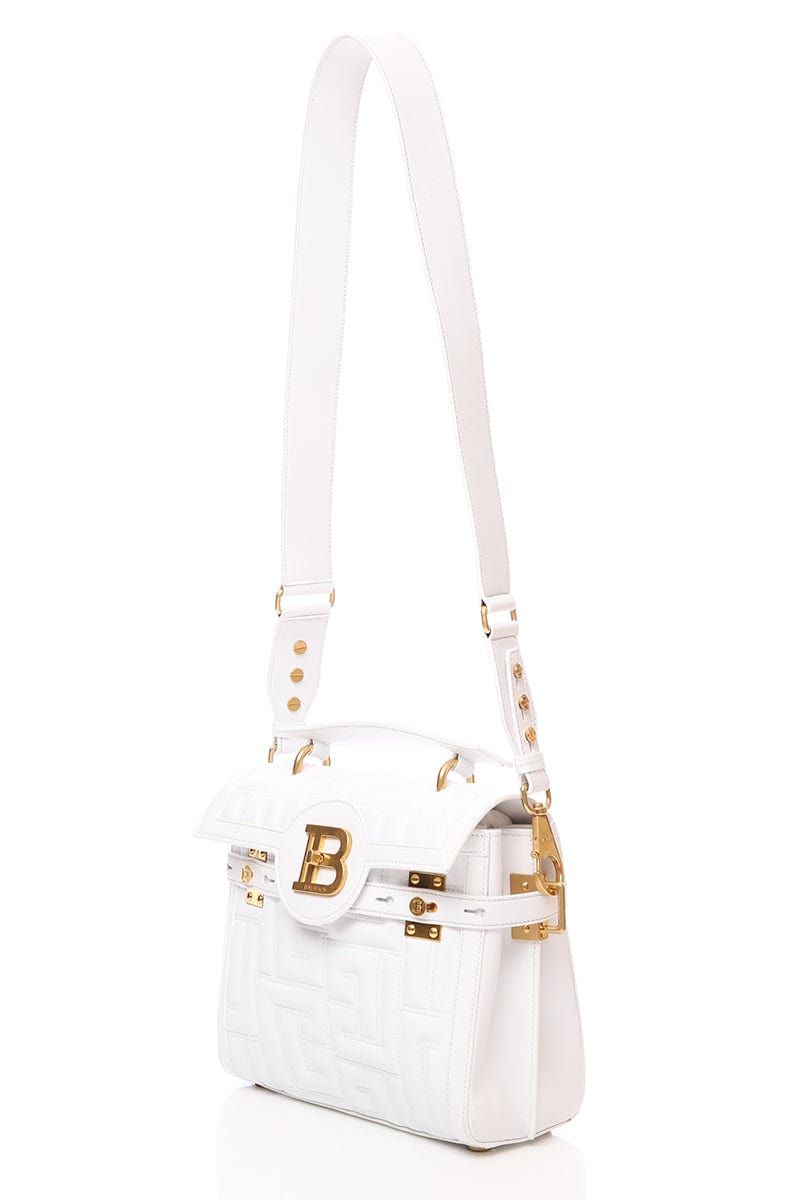 BALMAIN-Bbuzz 23 Quilted Bag-OFABLANC