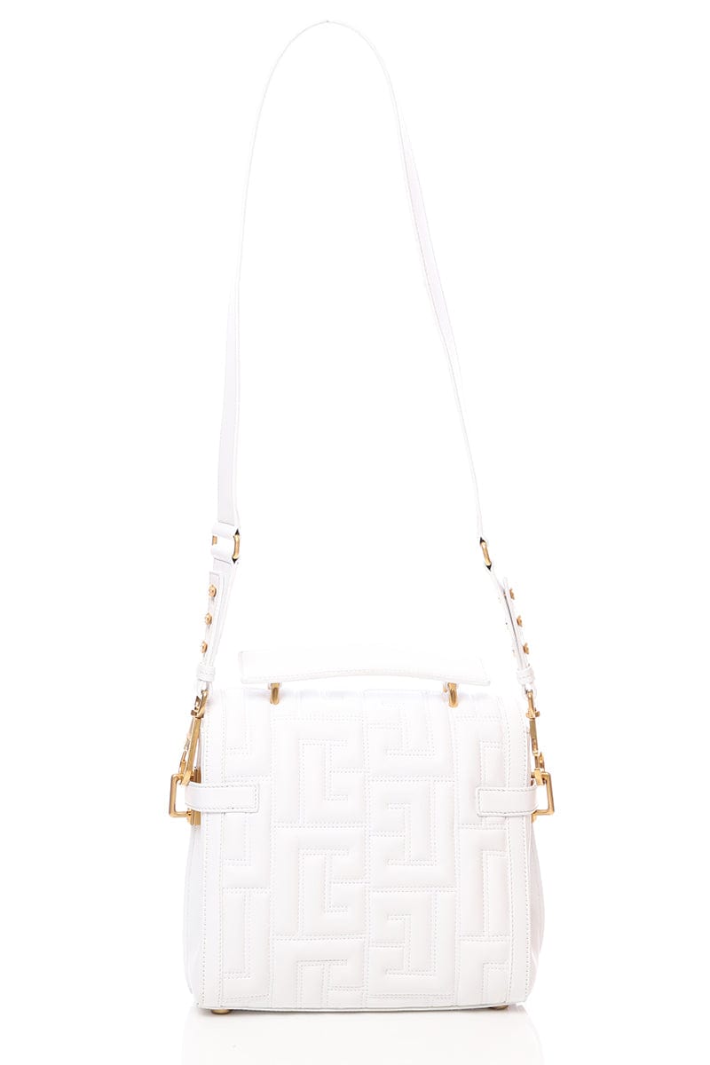 BALMAIN-Bbuzz 23 Quilted Bag-OFABLANC