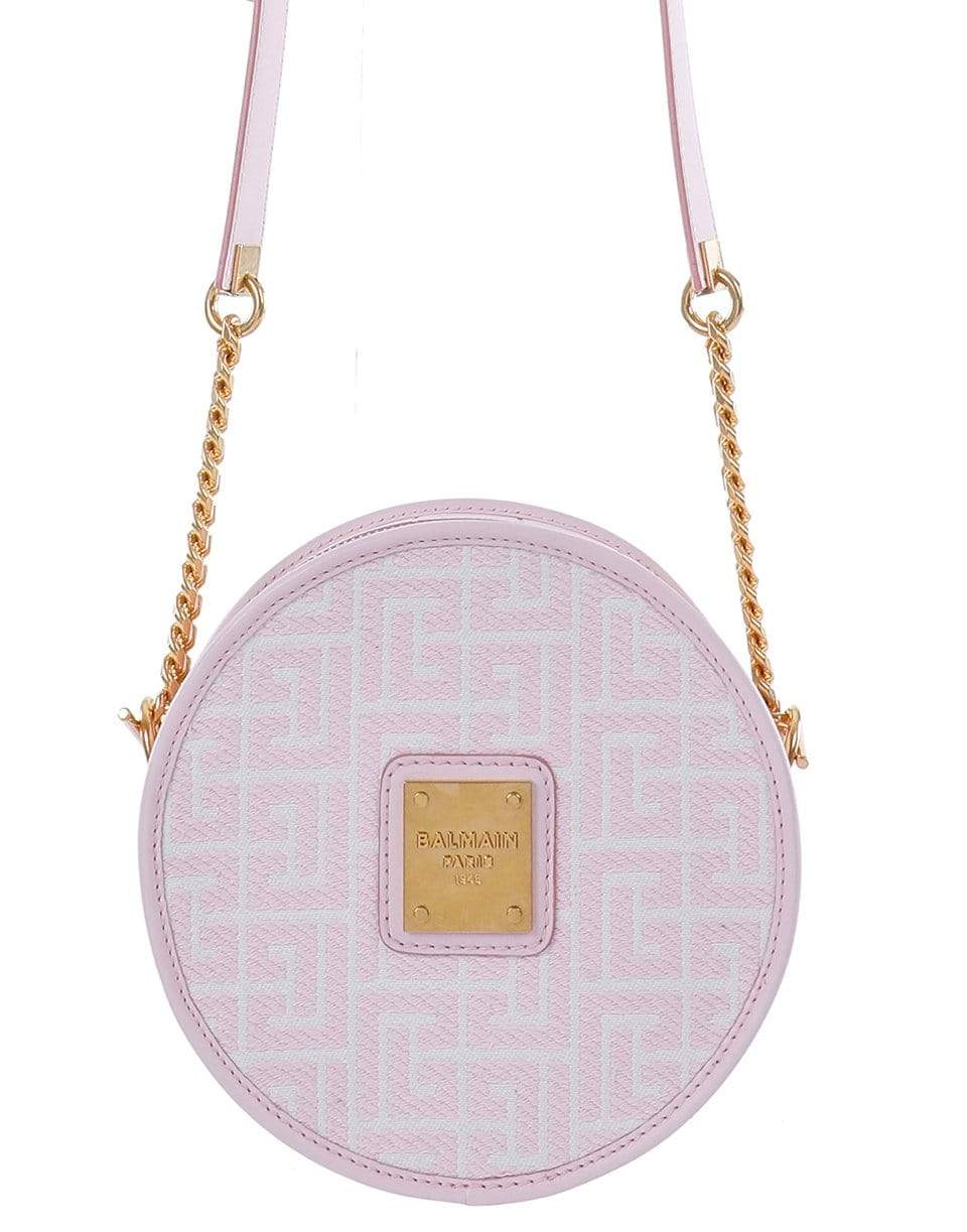 BALMAIN-Bicolor Jacquard 1945 Circle Bag-PALEROSE