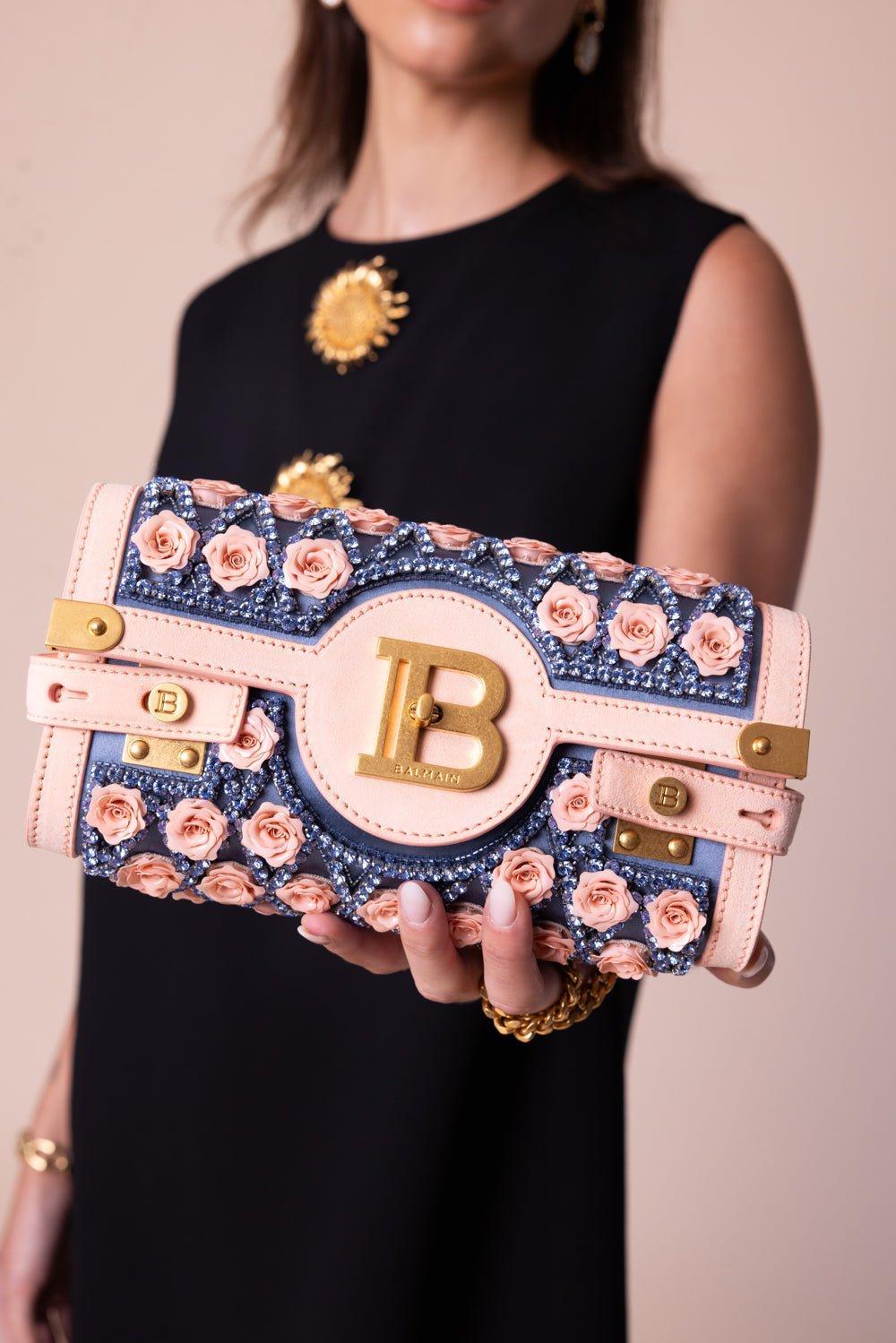 BALMAIN-B-Buzz Pouch 23 - Pêche/Bleu Pâle-PECHBLEU