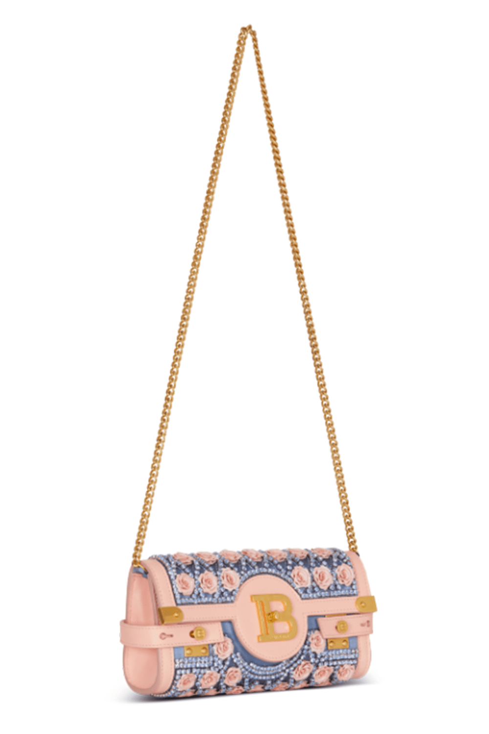 BALMAIN-B-Buzz Pouch 23 - Pêche/Bleu Pâle-PECHBLEU