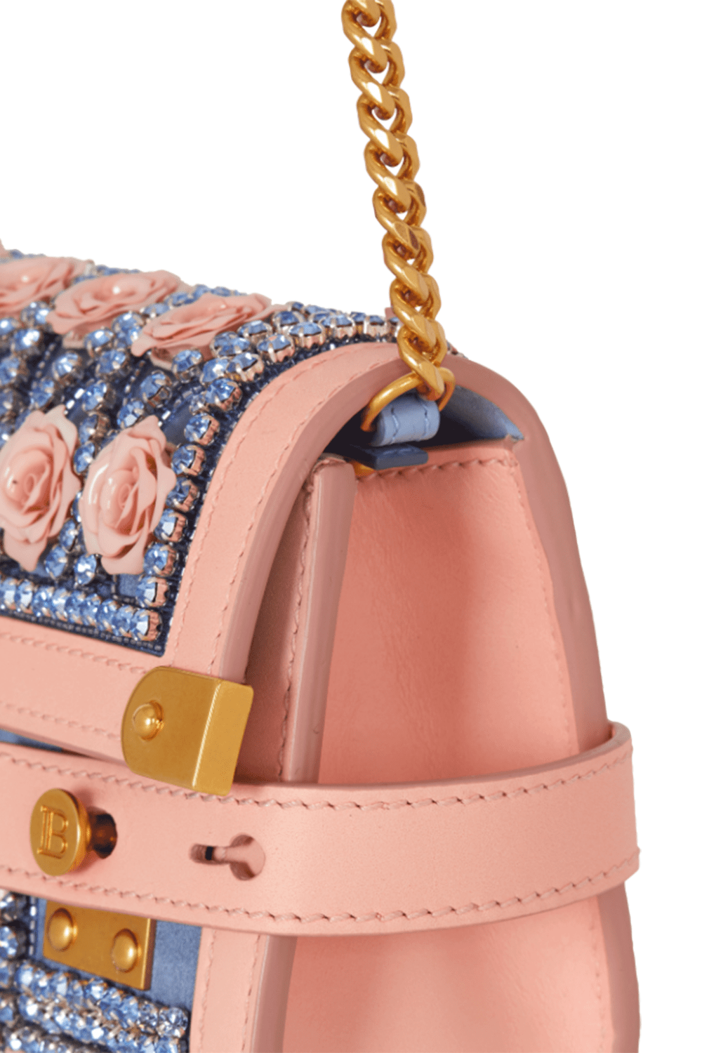 BALMAIN-B-Buzz Pouch 23 - Pêche/Bleu Pâle-PECHBLEU